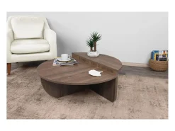 Best Concept-Usine Mesa de centro modular cor nogueira MILA Castanho