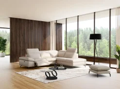 Maison Céphy Mesa de centro modular em vidro temperado, cerâmica e metal - Efeito mármore preto - JOLINE^ Mesa De Centro
