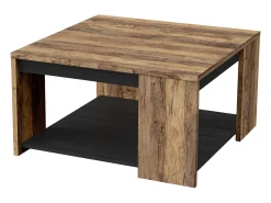 Mesa de Centro Monaco Oak Saloon Preta 42x80 cm^ Mesa De Centro