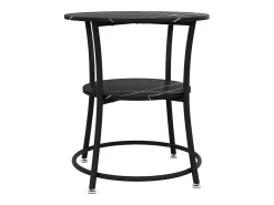 Mesa De Centro|Vicco Mesa de centro mármore 50x50x55 quebec Branco sujo