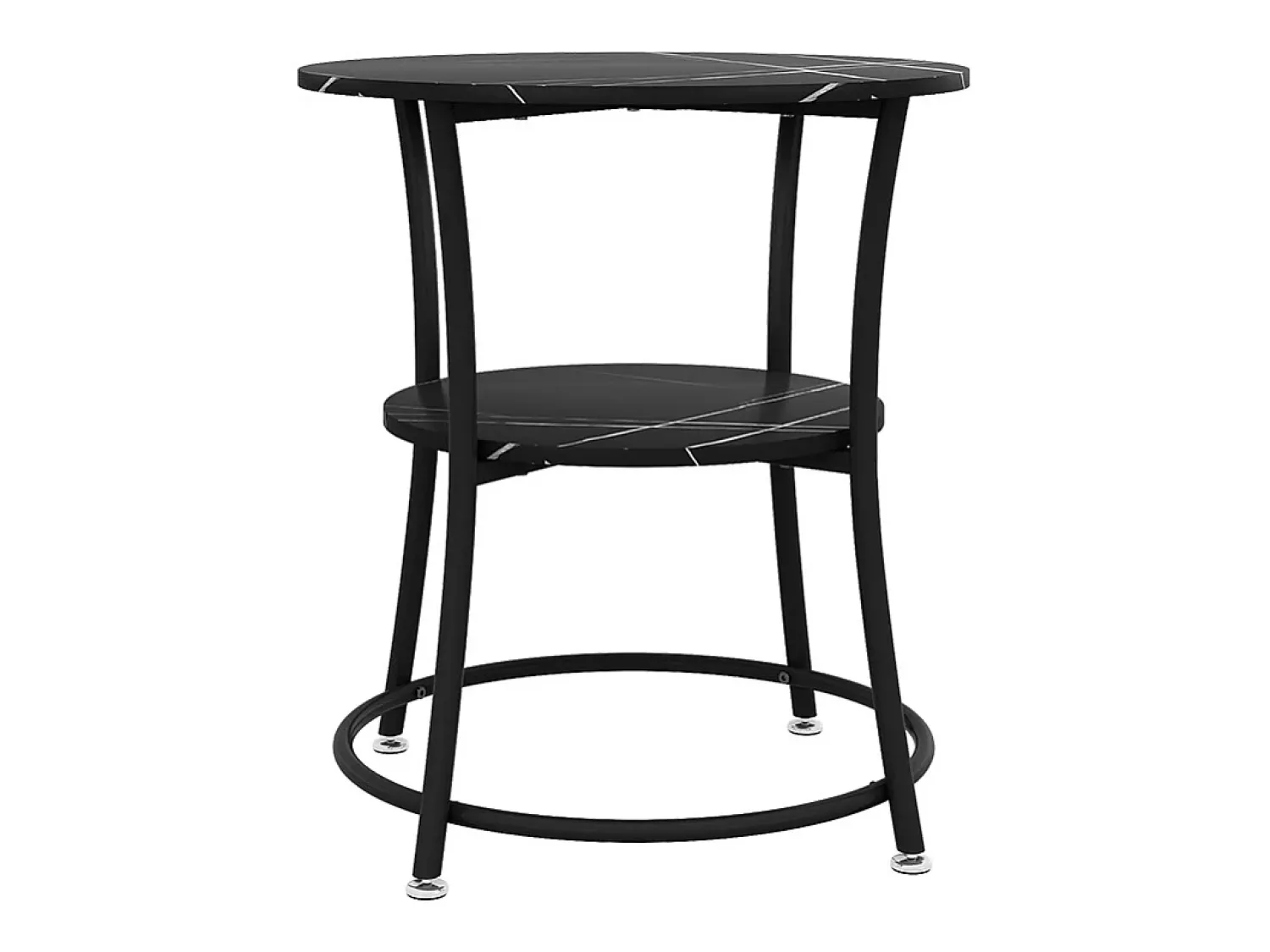 Mesa De Centro|Vicco Mesa de centro mármore 50x50x55 quebec Branco sujo