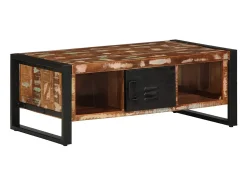 Mesa De Centro*vidaxl Mesa de centro 90x50x36 cm madeira maciça recuperada Multicor