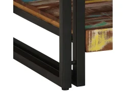 Clearance vidaxl Mesa de centro 90x50x38 cm madeira maciça recuperada Multicor