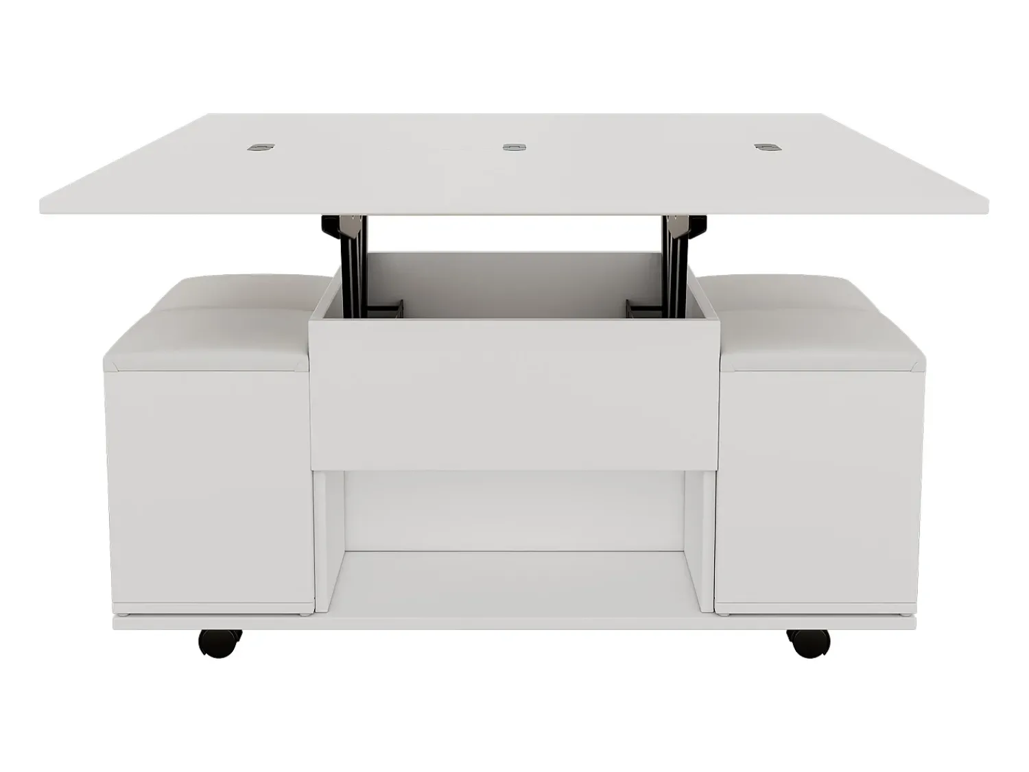 ModernLuxe Mesa de centro multifuncional - transformada em mesa e 4 bancos -^ Mesa De Centro