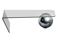 Vente-unique Mesa de centro MUNDO - Vidro temperado e aço^ Mesa De Centro