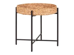 Sale Mesa de Centro Naro, Castanho, 50x50x48,5 cm, Kendra Home Preto