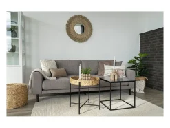 Sale Mesa de Centro Naro, Castanho, 50x50x48,5 cm, Kendra Home Preto