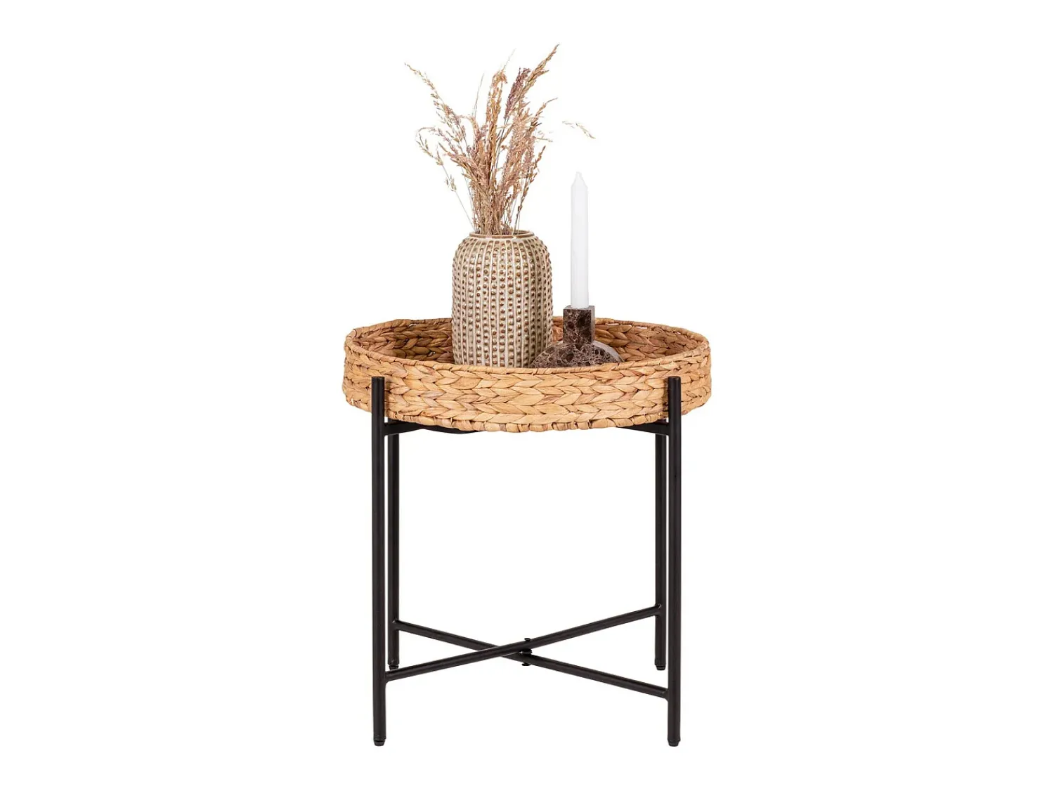 Sale Mesa de Centro Naro, Castanho, 50x50x48,5 cm, Kendra Home Preto