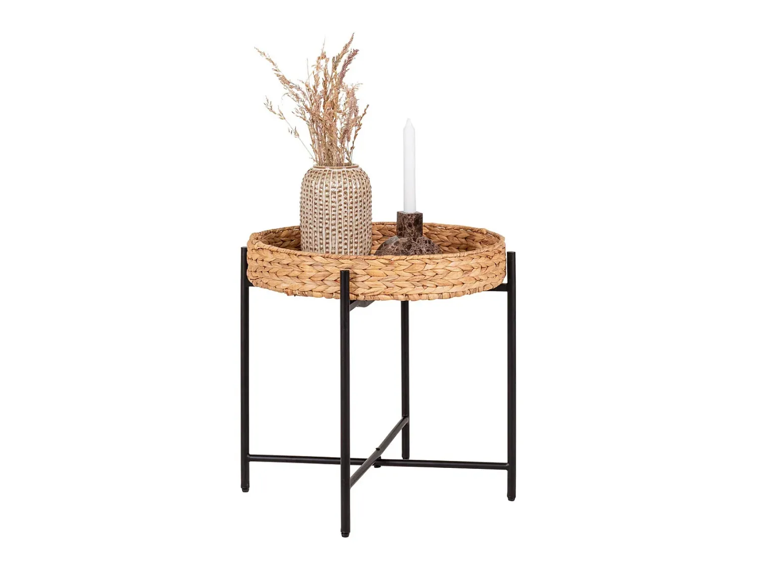 Sale Mesa de Centro Naro, Castanho, 50x50x48,5 cm, Kendra Home Preto