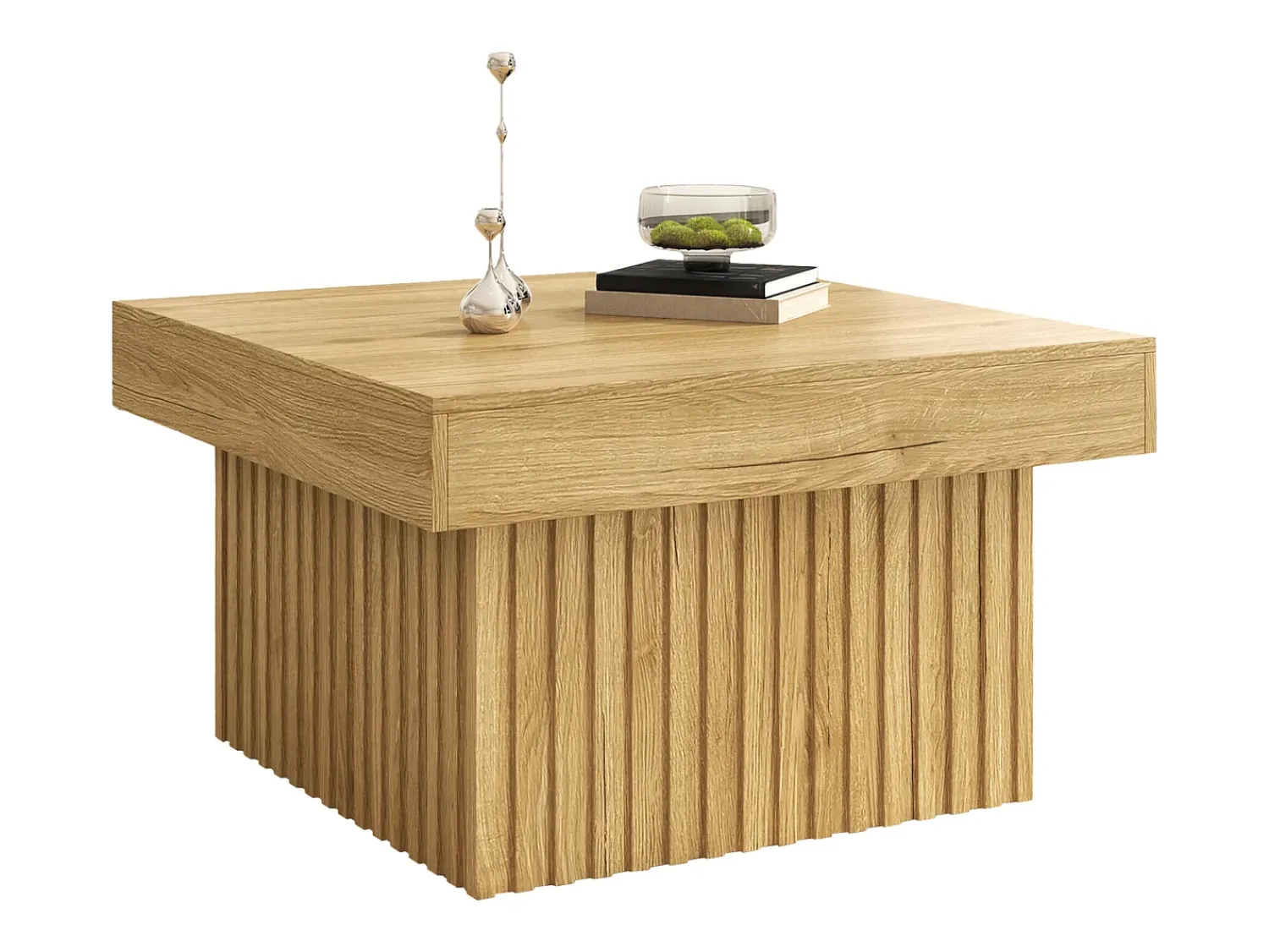 Mesa De Centro*Hauss Spole Mesa de centro natural, aglomerado e MDF, 79x79x46cm Natural claro