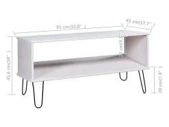 Mesa De Centro*vidaxl Mesa de centro New York madeira de pinho maciça Branco