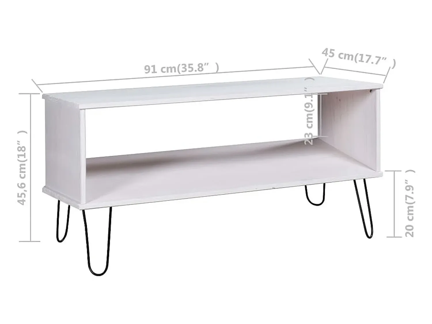 Mesa De Centro*vidaxl Mesa de centro New York madeira de pinho maciça Branco