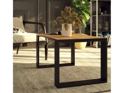 Mesa De Centro*Akord Mesa de Centro NOX Carvalho Craft/Preto Preto / Natural escuro