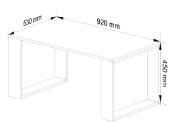 Clearance Akord Mesa de Centro NOX Carvalho Artisan/Preto Preto / Natural claro