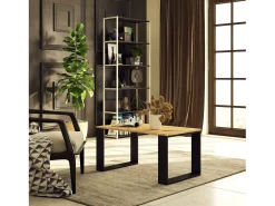 Clearance Akord Mesa de Centro NOX Carvalho Artisan/Preto Preto / Natural claro