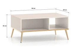 Mesa De Centro|Petits-Meubles Mesa de centro Olivia caxemira 42cm Bege