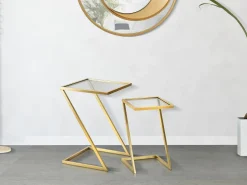 Dmora Mesa de centro Ono, Mesa de centro baixa, Porta-revistas para sofá, Estante de sala, 40x40 h60 cm,^ Mesa De Apoio