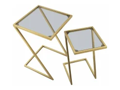 Dmora Mesa de centro Ono, Mesa de centro baixa, Porta-revistas para sofá, Estante de sala, 40x40 h60 cm,^ Mesa De Apoio