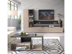 Mesa De Centro*Petits-Meubles Mesa de centro Opio e antracite 45cm Taupe