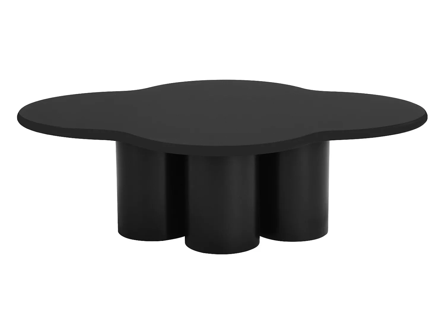 Best Vente-unique Mesa de centro orgânica e design em MDF preto - YAVINA Preto / Branco
