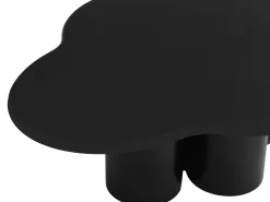 Best Vente-unique Mesa de centro orgânica e design em MDF preto - YAVINA Preto / Branco
