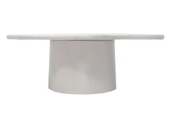 Best Vente-unique Mesa de centro orgânica em metal cor - POLENDRA Creme