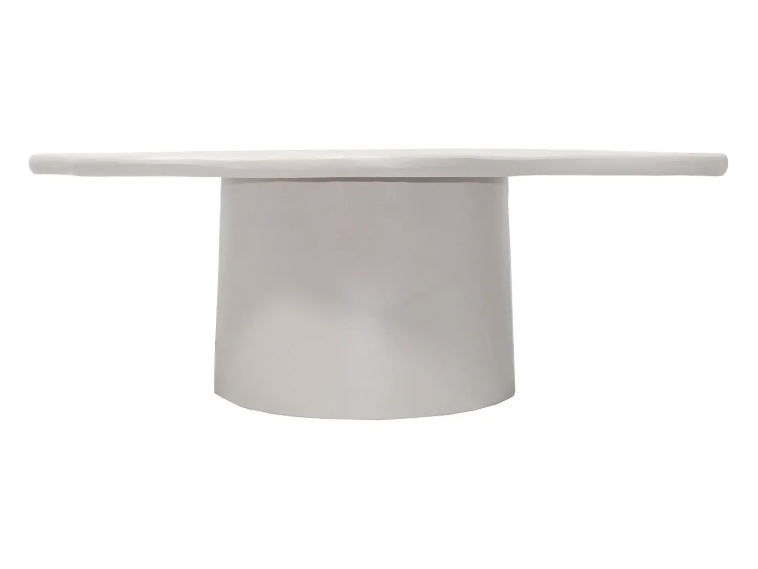 Best Vente-unique Mesa de centro orgânica em metal cor - POLENDRA Creme