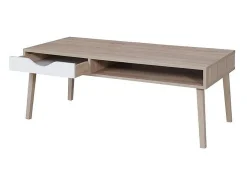 Mesa De Centro|Meublorama Mesa de centro OSLO. Móvel estilo escandinavo. Branco