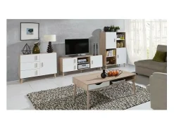 Mesa De Centro|Meublorama Mesa de centro OSLO. Móvel estilo escandinavo. Branco