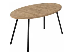 Helloshop26 Mesa de centro oval 43 x 90 x 50 cm natural 03_0008506^ Mesa De Centro