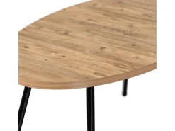 Helloshop26 Mesa de centro oval 43 x 90 x 50 cm natural 03_0008506^ Mesa De Centro
