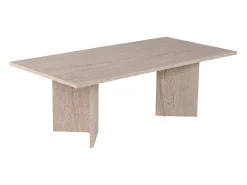Mesa De Centro|Concept-Usine Mesa de centro oval branca 119x60cm efeito travertino TOPI Verde