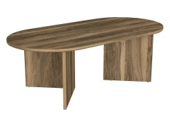 Mesa De Centro*Vente-unique Mesa de centro oval de cor natural escura - TOPANIA Natural escuro