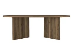 Mesa De Centro*Vente-unique Mesa de centro oval de cor natural escura - TOPANIA Natural escuro