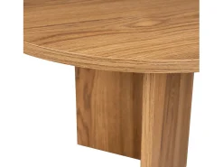 Concept-Usine Mesa de centro oval design em madeira castanha 120cm com arrumação^ Mesa De Centro