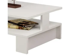 Mesa de Centro Palace White 80x28x50cm Sala de Jantar Moderna^ Mesa De Centro