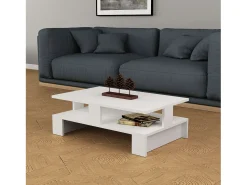 Mesa de Centro Palace White 80x28x50cm Sala de Jantar Moderna^ Mesa De Centro