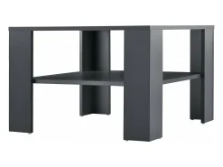 Mesa De Apoio*Helloshop26 Mesa de centro para sala de estar 60 x 60 x 40 cm cinza escuro 03_0008434 Cinzento