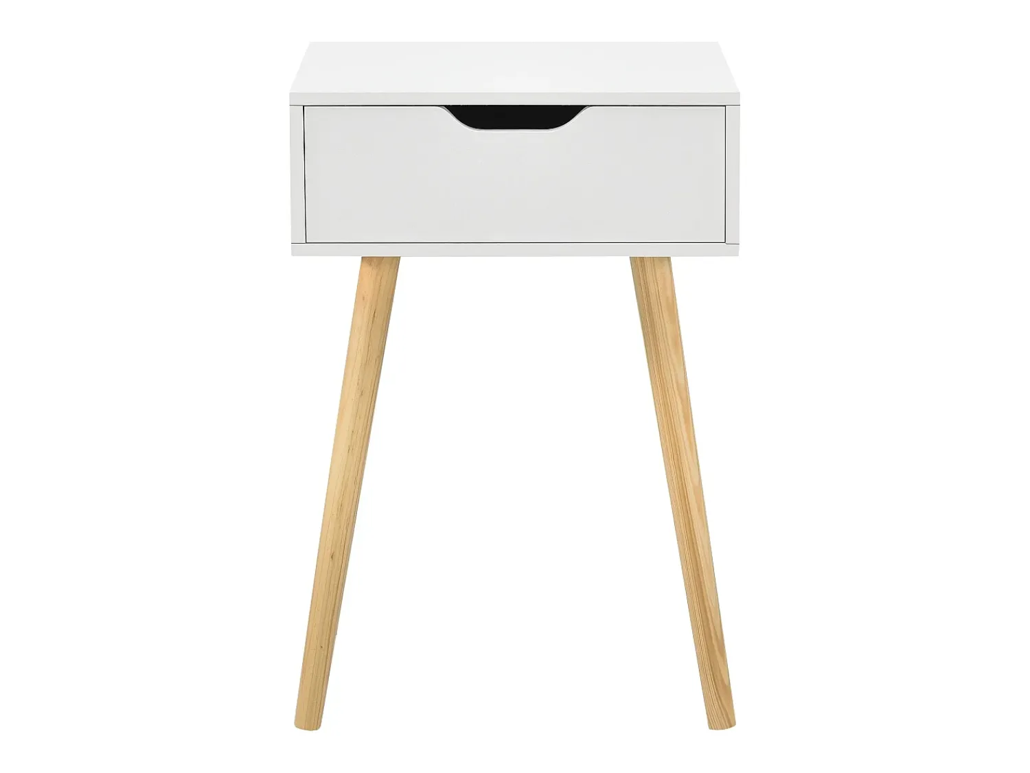Mesa De Apoio|Helloshop26 Mesa de centro para sala de estar móvel de design com gaveta PVC 60 cm branca 03_0006161 Branco