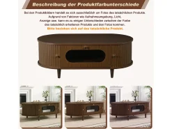 Mesa De Centro*Merax Mesa de centro para sala de estar - 100 x 50 x 36 cm - com 1 gaveta + portas de correr - MDF - marrom Castanho