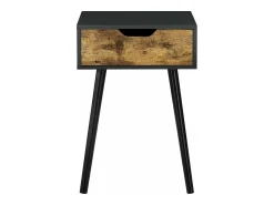 Outlet Helloshop26 Mesa de centro para sala de estar com gaveteiro em PVC 60 cm preta 03_0006165 Preto