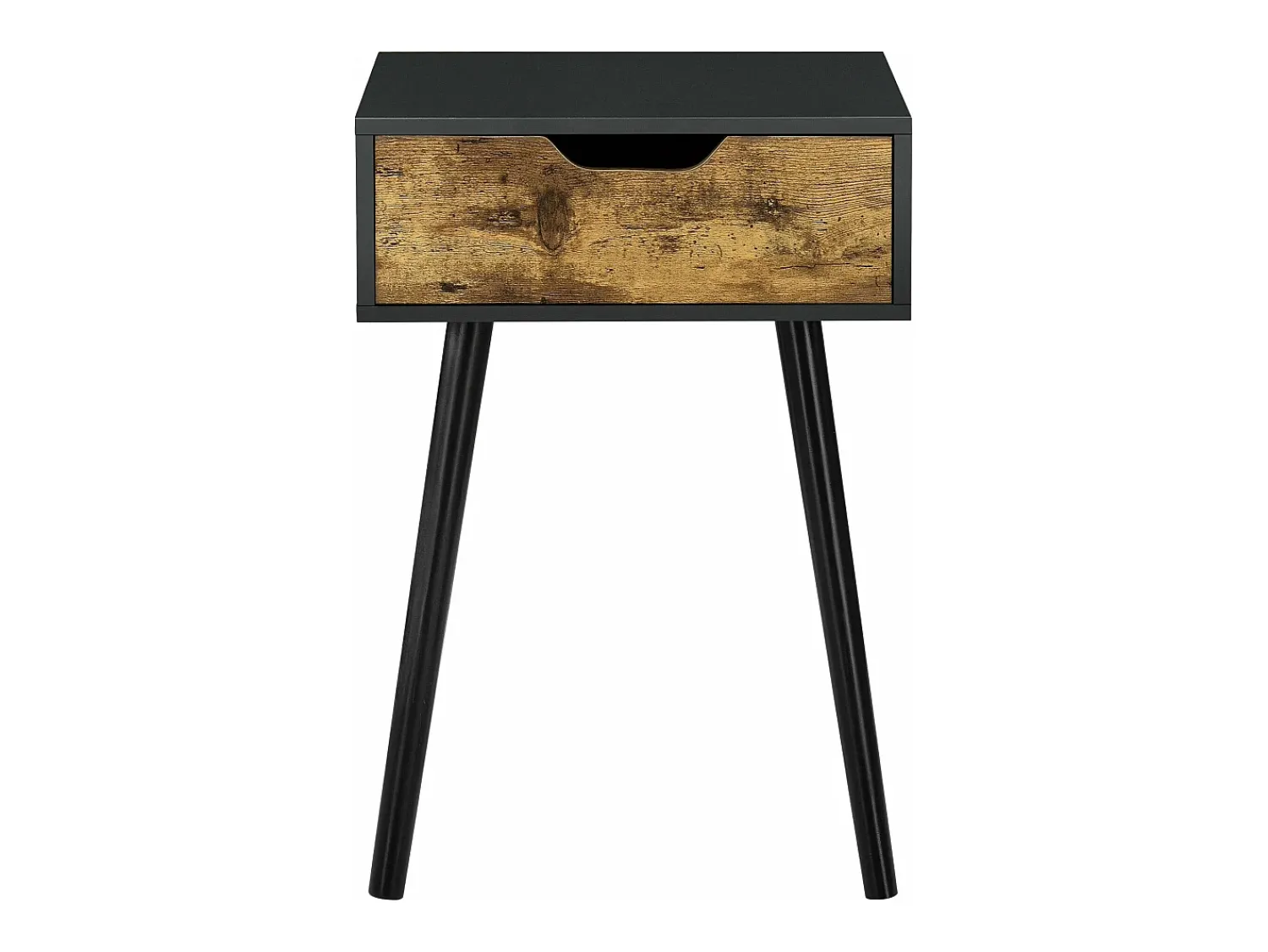 Outlet Helloshop26 Mesa de centro para sala de estar com gaveteiro em PVC 60 cm preta 03_0006165 Preto