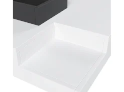 Hot Mesa de centro para sala de estar 72x72x30 cm - Mesa de centro branca com caixa de arrumação amovível - iluminação LED Branco