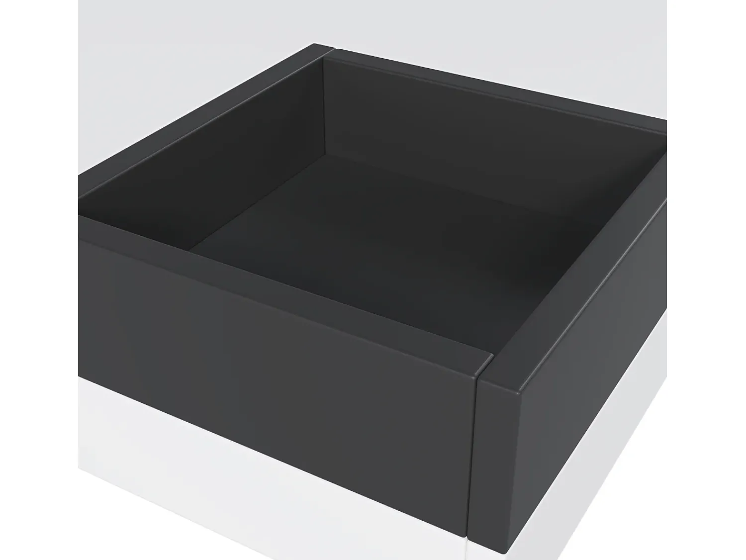 Hot Mesa de centro para sala de estar 72x72x30 cm - Mesa de centro branca com caixa de arrumação amovível - iluminação LED Branco