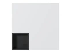 Hot Mesa de centro para sala de estar 72x72x30 cm - Mesa de centro branca com caixa de arrumação amovível - iluminação LED Branco
