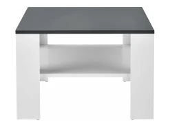 Mesa De Apoio|Helloshop26 Mesa de centro para sala de estar 60 x 60 x 40 cm branca e cinza escuro 03_0008433 Branco