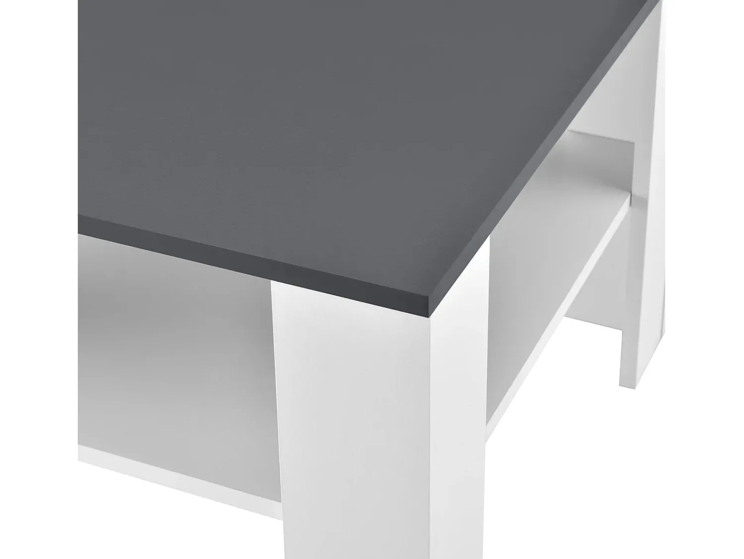 Mesa De Apoio|Helloshop26 Mesa de centro para sala de estar 60 x 60 x 40 cm branca e cinza escuro 03_0008433 Branco