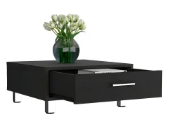 TuHome Mesa de centro Pequim com gaveta , 26.16 cm X 59.94 cm X 59.94 cm ,^ Mesa De Centro