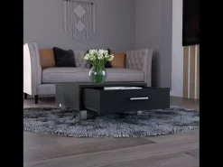 TuHome Mesa de centro Pequim com gaveta , 26.16 cm X 59.94 cm X 59.94 cm ,^ Mesa De Centro