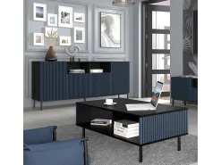 Mesa De Centro*Petits-Meubles Mesa de centro Philaé e preto 43cm Azul